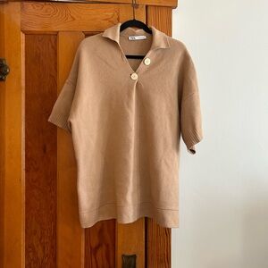 Zara Beige Knit Top